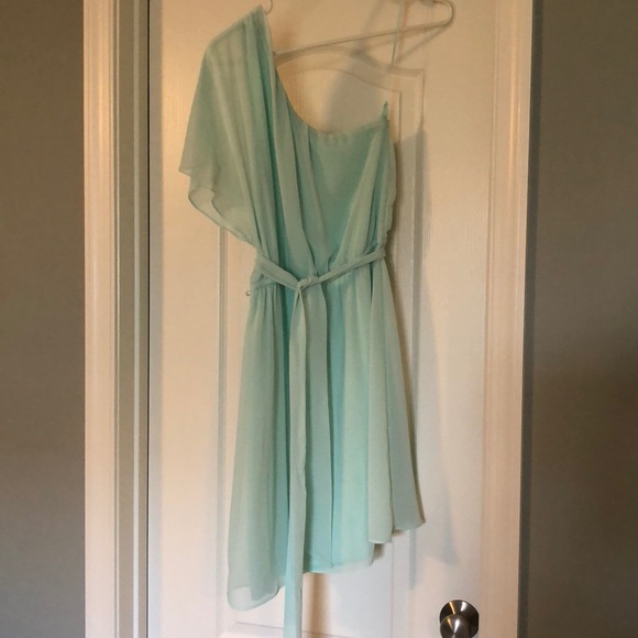 Express Dresses & Skirts - Seafoam green one shoulder cocktail dress